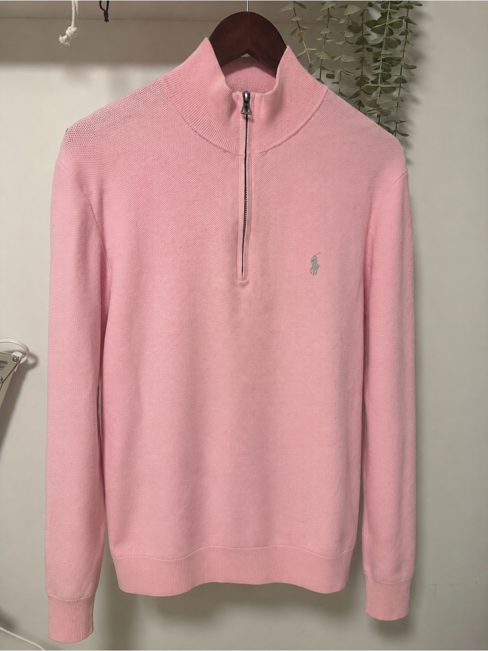 Polo by Ralph Lauren Light Pink Half-Zip Sweater